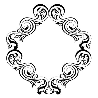 Vektör damaske klasik barok süsü. Retro desenli antika akanthus. Döşeme, duvar kağıdı dekor ögesi.