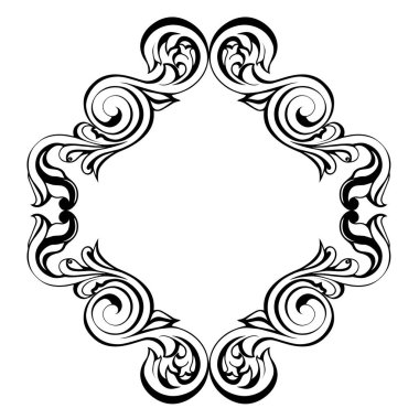 Vektör damaske klasik barok süsü. Retro desenli antika akanthus. Döşeme, duvar kağıdı dekor ögesi.