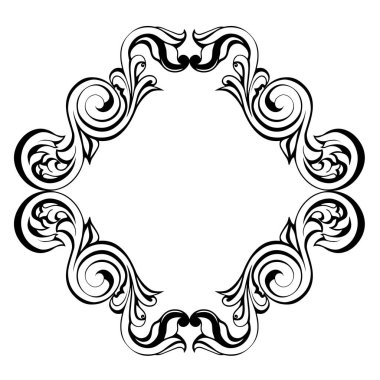 Vektör damaske klasik barok süsü. Retro desenli antika akanthus. Döşeme, duvar kağıdı dekor ögesi.