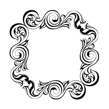 Vektör damaske klasik barok süsü. Retro desenli antika akanthus. Döşeme, duvar kağıdı dekor ögesi.