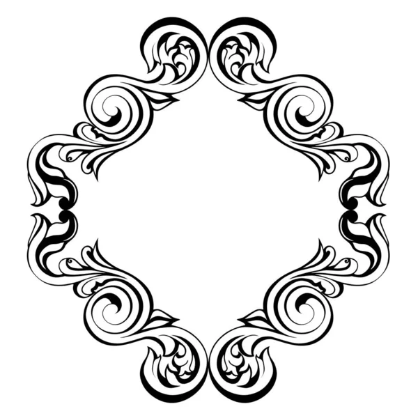 Vektör damaske klasik barok süsü. Retro desenli antika akanthus. Döşeme, duvar kağıdı dekor ögesi.