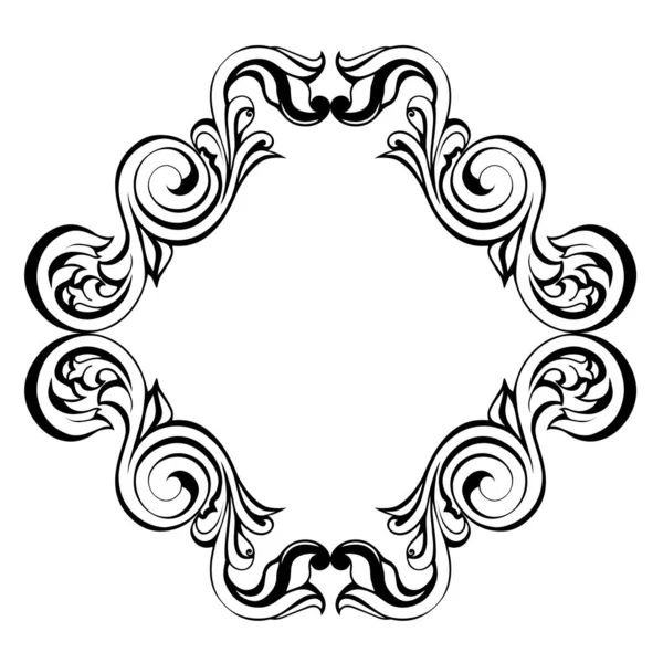 Vektör damaske klasik barok süsü. Retro desenli antika akanthus. Döşeme, duvar kağıdı dekor ögesi.