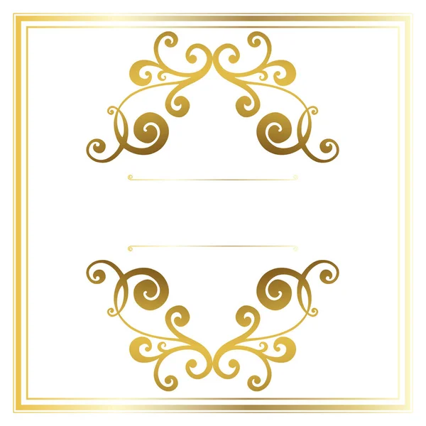 Vector Damask Vintage Baroque Scroll Ornament Swirl Victorian Monogram Heraldic — Stock Vector