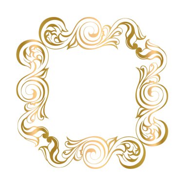 Vector damask klasik barok parşömen tomarı girdabı. Viktorya dönemi monogram heraldik kalkan girdabı. Retro çiçek yaprağı desenli kenar yeşilliği antik akanthus kaligrafi oymalı dövme. Döşeme dekor ögesi