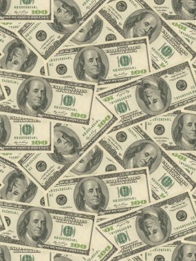 Amerikan doları arkaplan kusursuz desen. 3B illüstrasyon baskısı