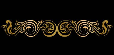 Vector damask klasik barok parşömen tomarı girdabı. Viktorya dönemi monogram heraldik kalkan girdabı. Retro çiçek yaprağı desenli kenar yeşilliği antik akanthus kaligrafi oymalı dövme. Döşeme dekor ögesi