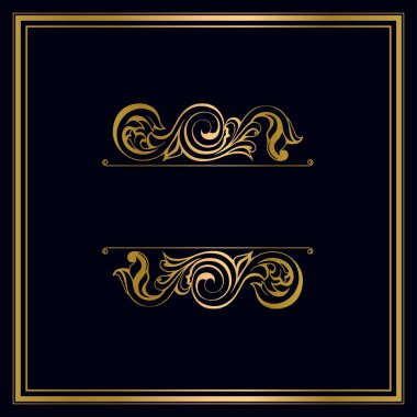 Vector damaske klasik barok kaydırma süsü.