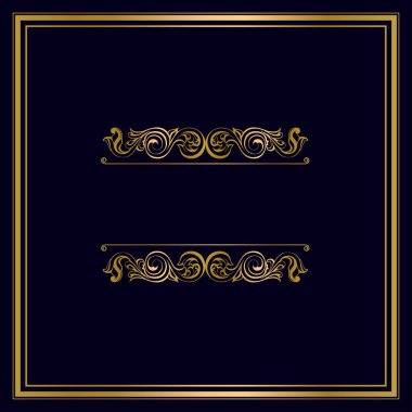 Vector damaske klasik barok kaydırma süsü.