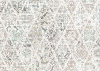 Dijital fayans tasarımı. Dijital fresk, duvar kağıdı. Seramik duvar döşeme dekorasyonu. Soyut tropikal palmiye canavarı desenli geometrik ve çiçekli süsler, eski fayanslar karmaşık detaylar. Yüksek kalite fotoğraf