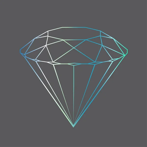 Geometrische Premium Glitter Icon Polygon Mozaïek Vorm Amethist Edelsteen Kwarts — Stockvector