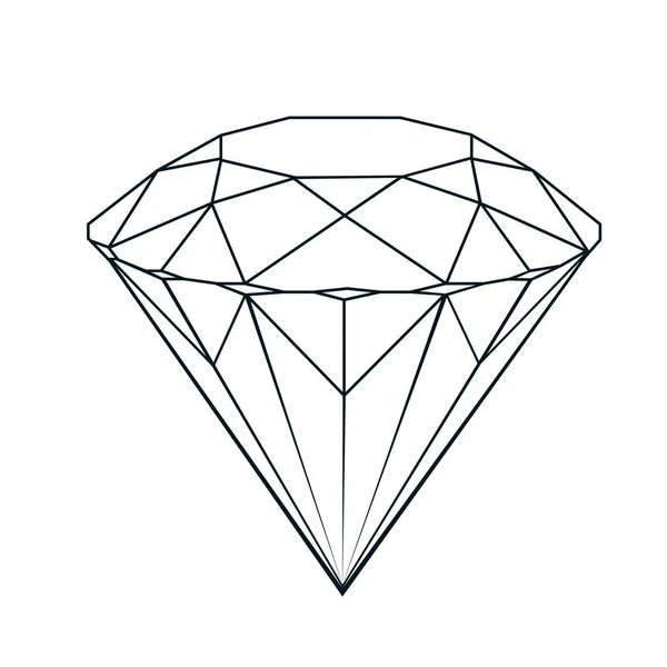 Vector Luxus Kristall Diamant Shape Geometric Premium Glitter Icon Polygon — Stockvektor