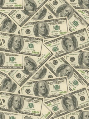 Amerikan doları arkaplan kusursuz desen. 3B illüstrasyon baskısı