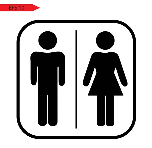 Teckenikon För Toaletter Toaletter Ikonen Unisex Toalett Symbol Vektor Man — Stock vektor