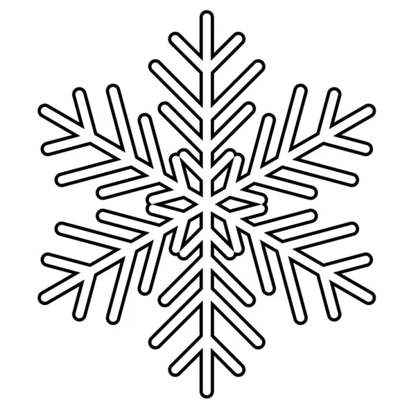 Sneeuwvlokje Pictogram Geïsoleerd Vector Illustratie Voor Web — Stockvector