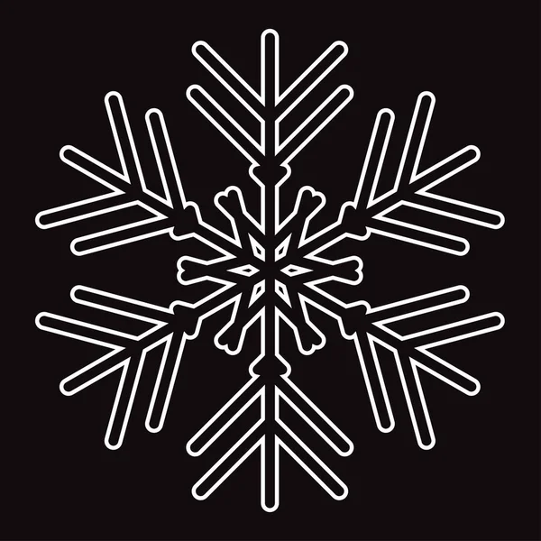 Sneeuwvlokje Pictogram Geïsoleerd Vector Illustratie Voor Web — Stockvector