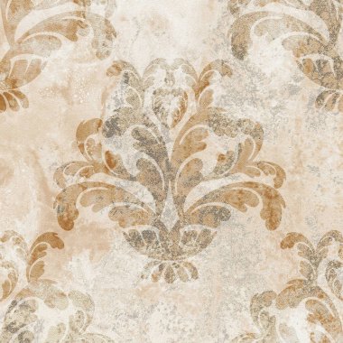 Dijital fayans tasarımı. 3 boyutlu rengarenk seramik duvar döşemeleri dekorasyonu. Soyut damaske desenli geometrik ve çiçekli süsler, eski fayanslar karmaşık detaylar. Yüksek kalite fotoğraf