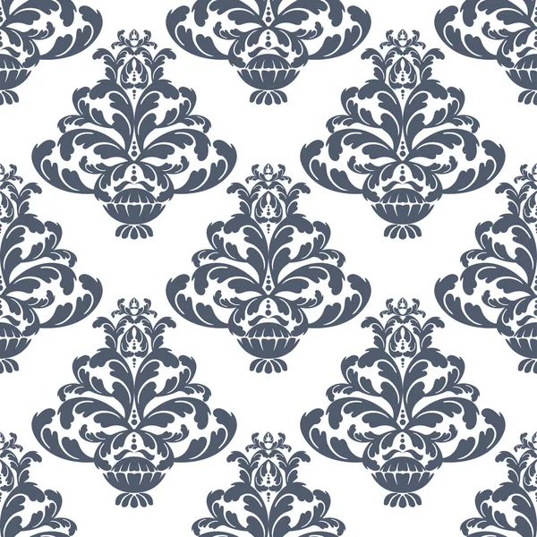 Vector damask klasik barok parşömen, dikişsiz süs. Viktorya dönemi monogram heraldik kalkan girdabı. Retro çiçek yaprağı desenli kenar yeşilliği antik akanthus kaligrafi oymalı dövme. Döşeme