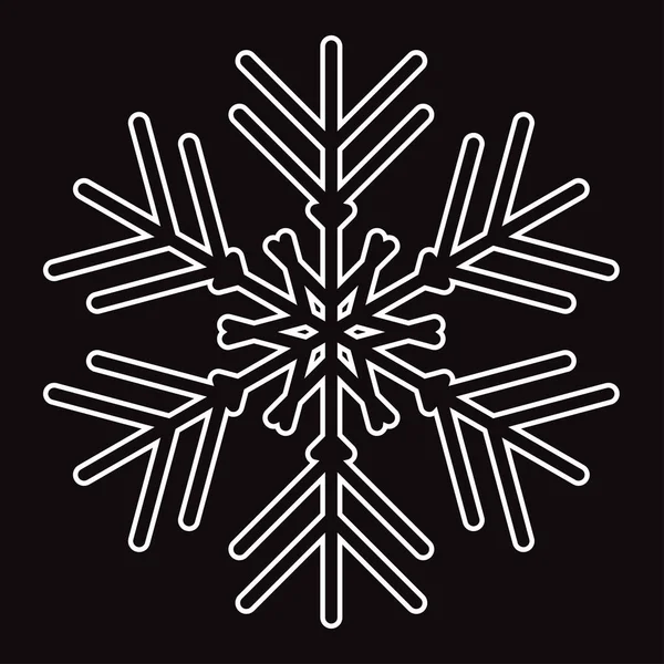 Иконка Снежинки Изолирована Векторная Иллюстрация Сети — стоковый вектор