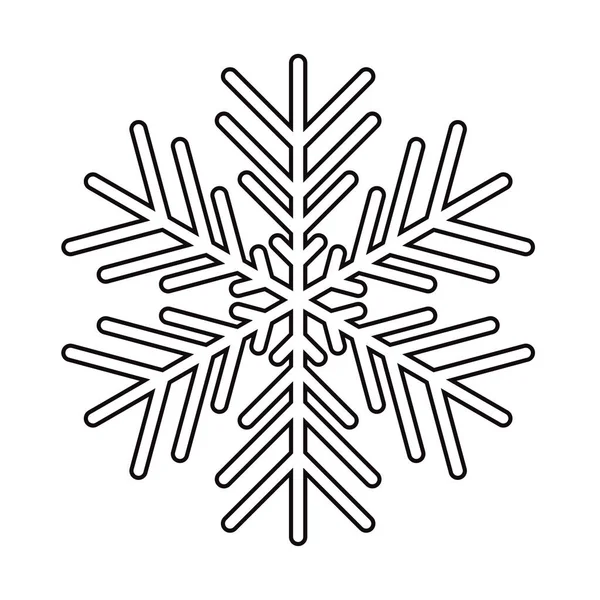 Иконка Снежинки Изолирована Векторная Иллюстрация Сети — стоковый вектор