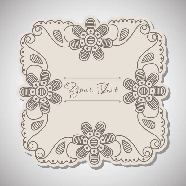 Vintage Label Frame Art Deco Vector Image Vector Damask Vintage — Stock Vector