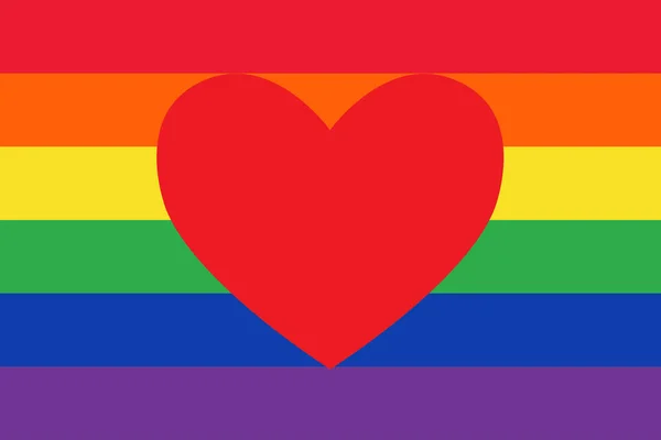 Corazón Amor Apoyo Lgbt Comunidad Vector Ilustración — Archivo Imágenes Vectoriales