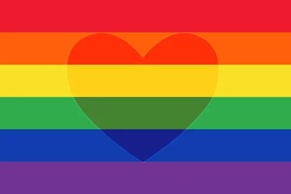 Corazón Amor Apoyo Lgbt Comunidad Vector Ilustración — Archivo Imágenes Vectoriales