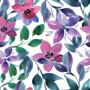 Okaluptus 'un yeşil yaprakları, söğüt, bitki, çimen, dikişsiz çiçek deseni. Bitkisel parmak izi. Yüksek kalite fotoğraf