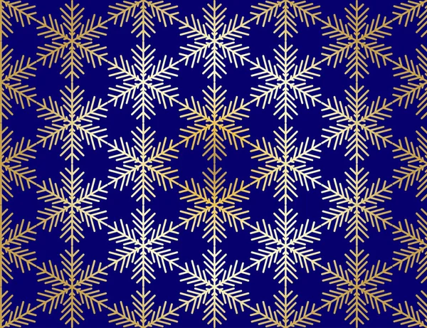 Christmas Card Snowflakes Background Winter Seamless Pattern — Stock Vector