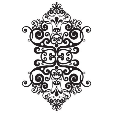 Vector damask klasik barok parşömen tomarı girdabı. Viktorya dönemi monogram heraldik kalkan girdabı. Retro çiçek yaprağı desenli kenar yeşilliği antik akanthus kaligrafi oymalı dövme. Döşeme dekor ögesi