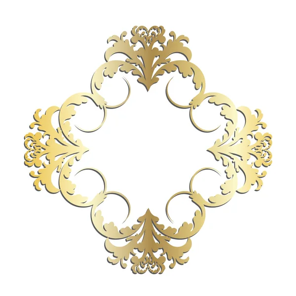 Vector damask klasik barok parşömen tomarı girdabı. Viktorya dönemi monogram heraldik kalkan girdabı. Retro çiçek yaprağı desenli kenar yeşilliği antik akanthus kaligrafi oymalı dövme. Döşeme dekor ögesi