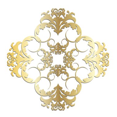 Vector damask klasik barok parşömen tomarı girdabı. Viktorya dönemi monogram heraldik kalkan girdabı. Retro çiçek yaprağı desenli kenar yeşilliği antik akanthus kaligrafi oymalı dövme. Döşeme dekor ögesi