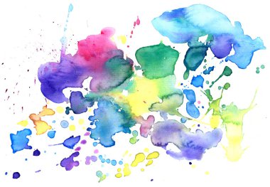 Renkli suluboya sıçramalar. Grunge sıçrıyor. Soyut arkaplan noktası. Grunge mesaj pankartları. Yüksek kalite fotoğraf