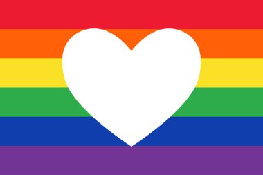 Kalp sevgisi Lgbt topluluk vektör illüstrasyonunu destekliyor.