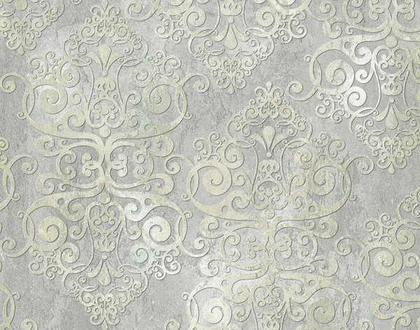 Digital tiles design. 3D render Colorful ceramic wall tiles decoration. Abstract damask patchwork pattern with geometric and floral ornaments, Vintage tiles intricate details — Stock Photo, Image