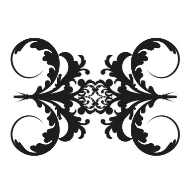 Vector damask klasik barok parşömen tomarı girdabı. Viktorya dönemi monogram heraldik kalkan girdabı. Retro çiçek yaprağı desenli kenar yeşilliği antik akanthus kaligrafi oymalı dövme. Döşeme dekor ögesi