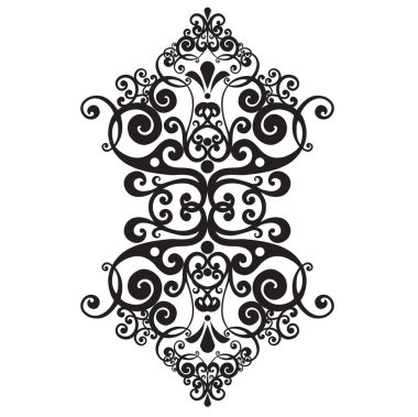 Vector damask klasik barok parşömen tomarı girdabı. Viktorya dönemi monogram heraldik kalkan girdabı. Retro çiçek yaprağı desenli kenar yeşilliği antik akanthus kaligrafi oymalı dövme. Döşeme dekor ögesi
