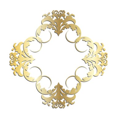 Vector damask klasik barok parşömen tomarı girdabı. Viktorya dönemi monogram heraldik kalkan girdabı. Retro çiçek yaprağı desenli kenar yeşilliği antik akanthus kaligrafi oymalı dövme. Döşeme dekor ögesi