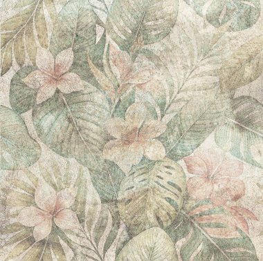 Soyut grunge desenli duvar arkaplanı. Seramik fayans için arka plan. Dijital fayans tasarımı. Renkli seramik duvar fayansları. Soyut damaske yama kalıbı