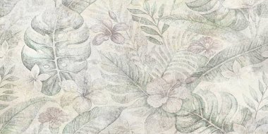 Soyut grunge desenli duvar arkaplanı. Seramik fayans için arka plan. Dijital fayans tasarımı. Renkli seramik duvar fayansları. Soyut damaske yama kalıbı