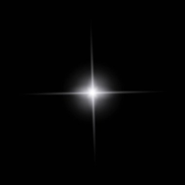 Parıldayan ışıklar, yanıp sönen ışıklar, ışık efektleri, güneş ışığı parıltısı, parıldayan ışınlar, siyah arkaplanda parıldayan yıldız sikonu..