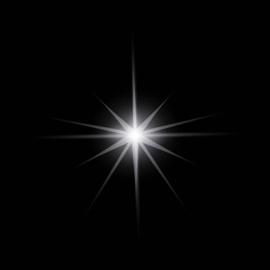 Parıldayan ışıklar, yanıp sönen ışıklar, ışık efektleri, güneş ışığı parıltısı, parıldayan ışınlar, siyah arkaplanda parıldayan yıldız sikonu..