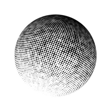 Çağdaş yarım ton seti üç boyutlu rakamları yuvarlıyordu. Noktalanmış ve soyulmuş yuvarlak küreler