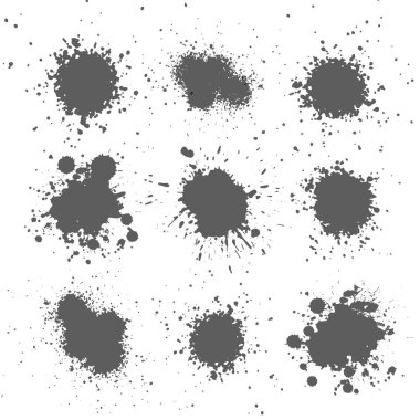 Renkli mürekkep sıçraması. Grunge sıçrıyor. Soyut arkaplan. Grunge mesaj pankartları. Vektör illüstrasyonu