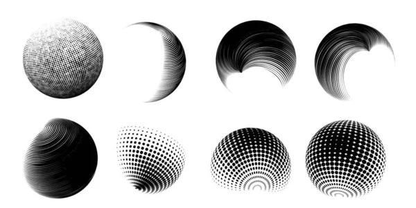 Çağdaş yarım ton seti üç boyutlu rakamları yuvarlıyordu. Noktalanmış ve soyulmuş yuvarlak küreler