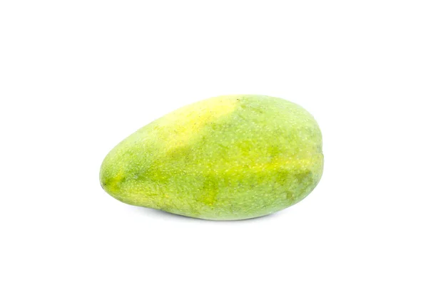 白に隔離された緑の果実 — ストック写真