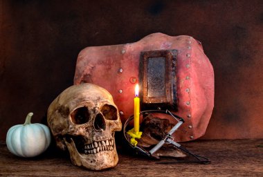 Kafatası eski kaynak maskesi Still Life Style