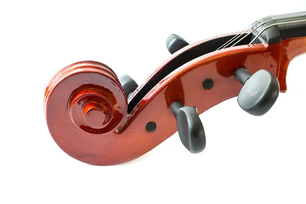 Teil der Geige auf weißem Hintergrund — Stockfoto