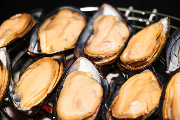 Grillade musslor — Stockfoto