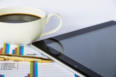 Kahve Kupası ve tablet pc