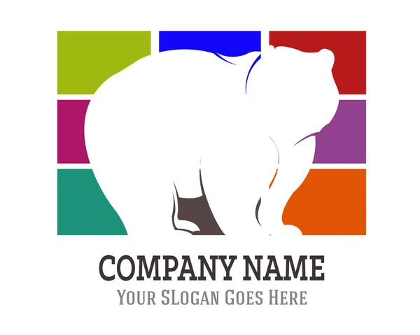 Olifant silhouet Logo — Stockvector